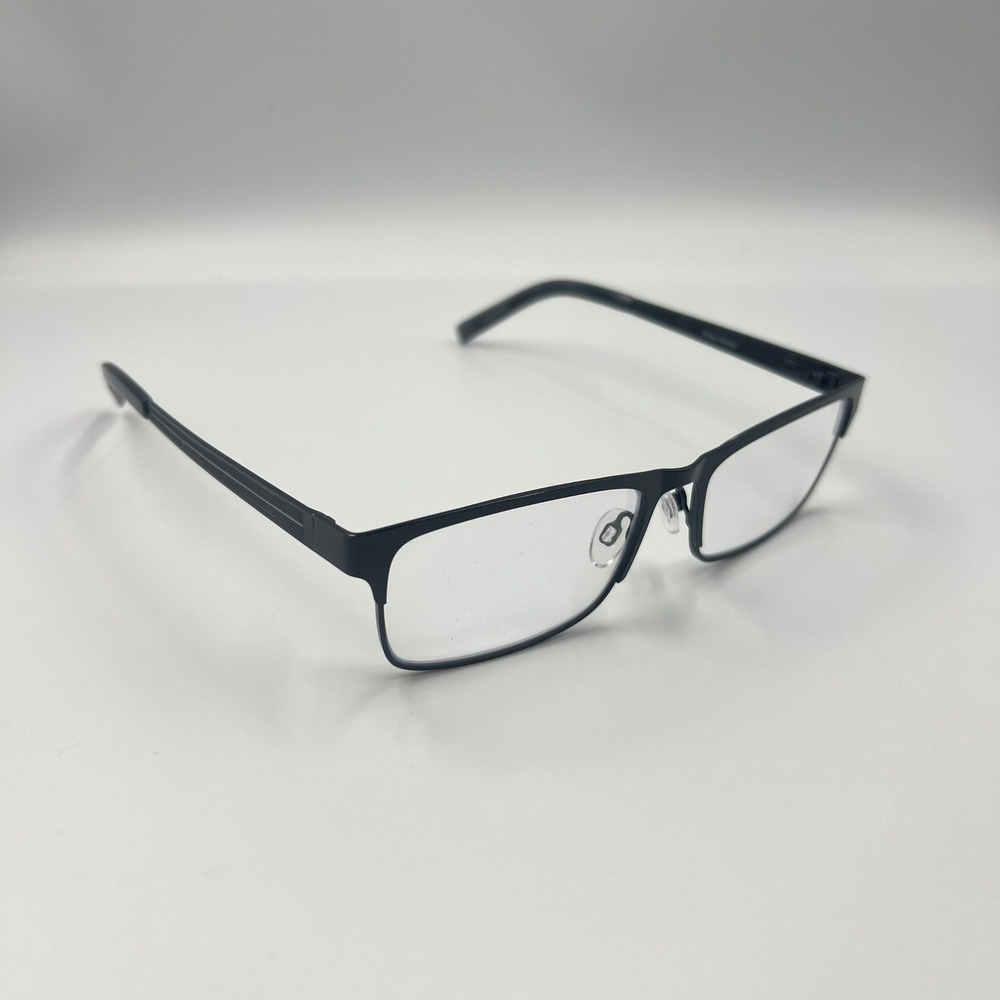 Robert Mitchel RM 8006 Black Rectangular Semi-Rimless Eyeglasses 56-17-150